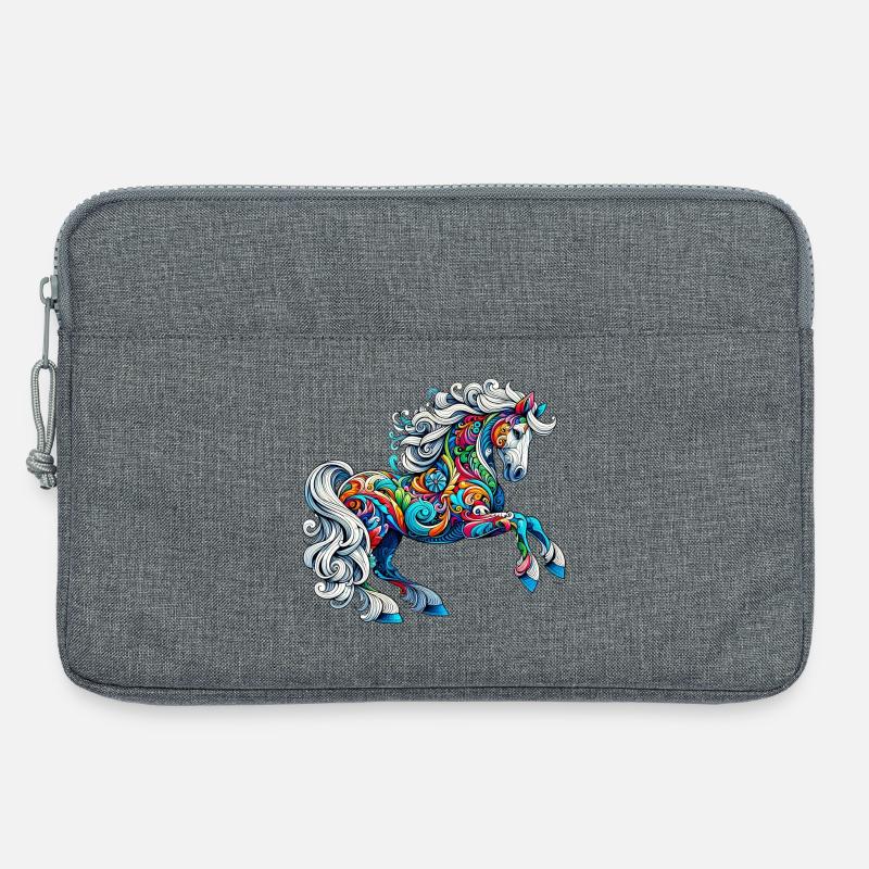 Pferd - Laptoptasche 13" - Grau meliert