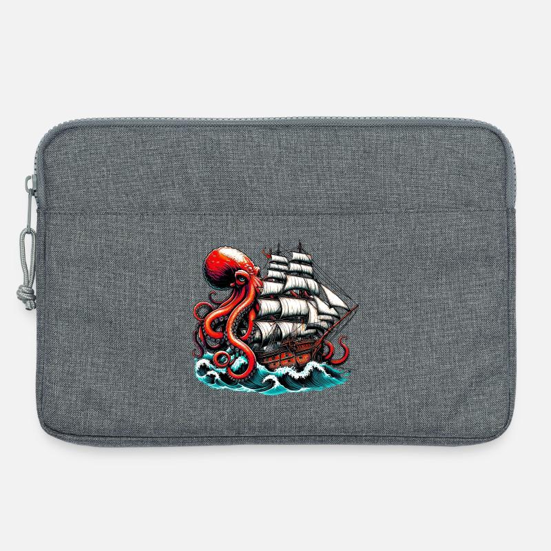 Krake - Laptoptasche 13" - Grau meliert