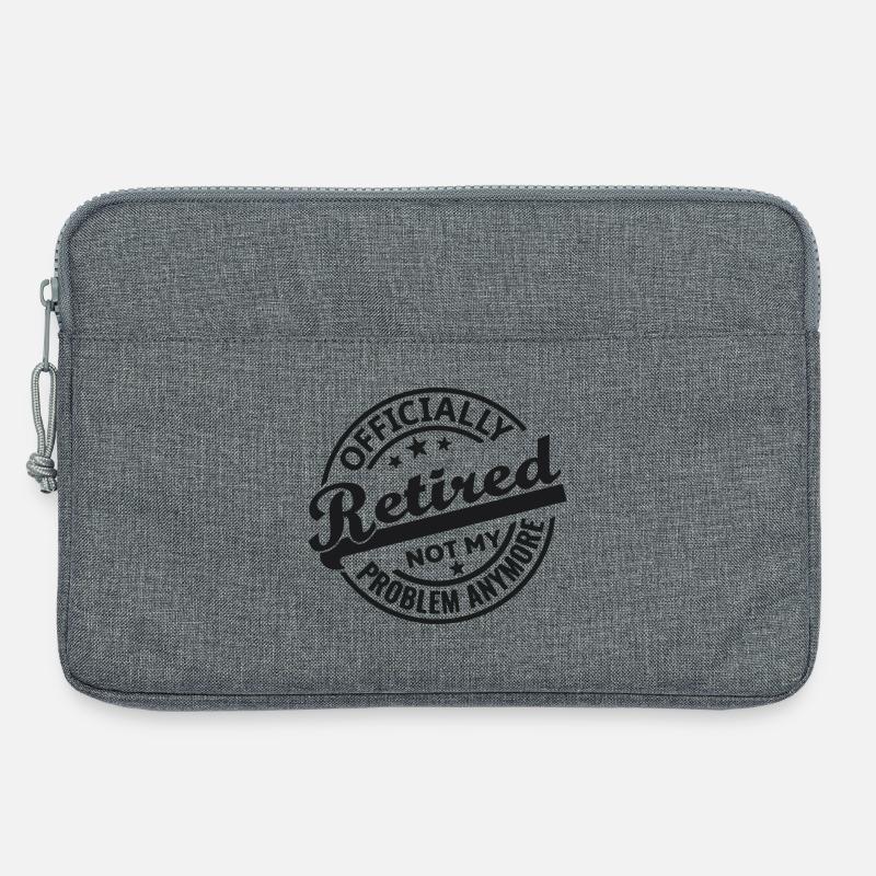 Officially Retired Not my problem anymore (black) - Laptop bag 13" - heather grey