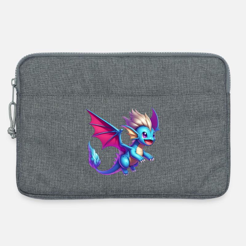 Drache - Laptoptasche 13" - Grau meliert