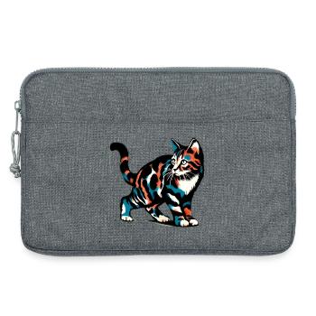 Chat - Sacoche pour ordinateur portable 13 pouces - gris chiné - Devant