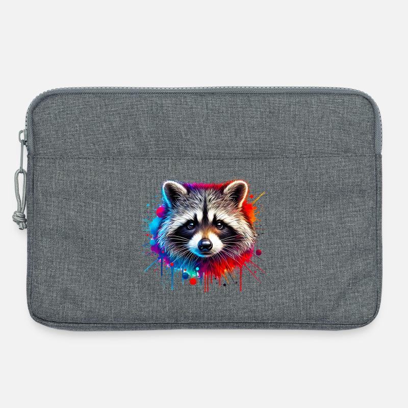 Waschbär - Laptoptasche 13" - Grau meliert