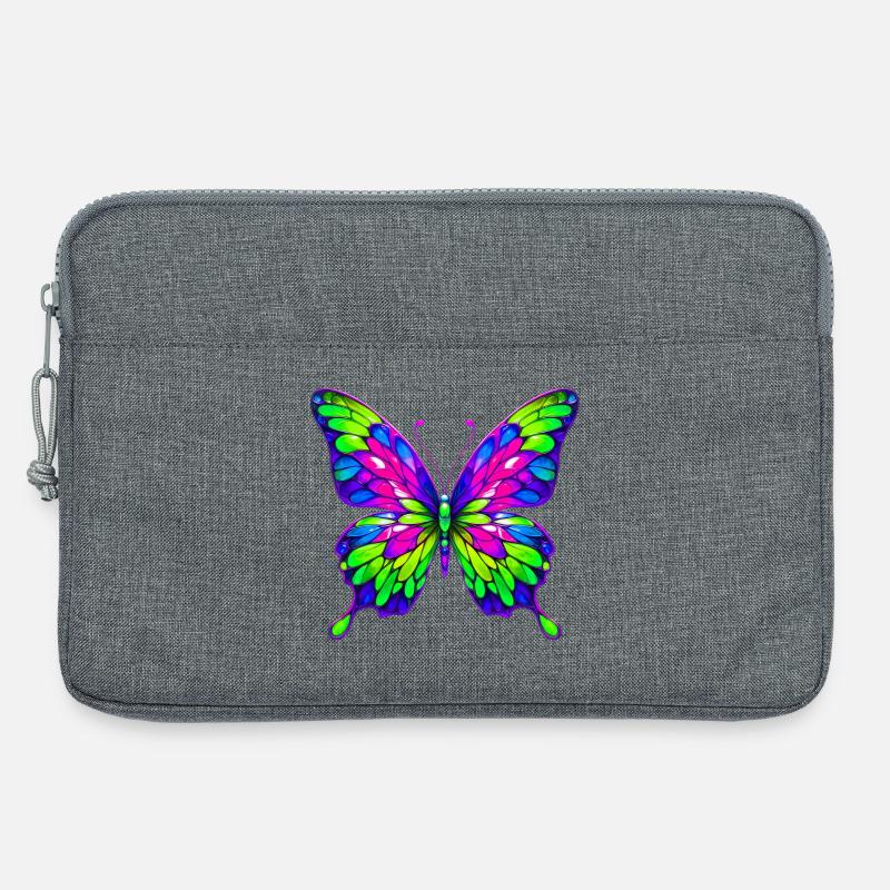 Schmetterling - Laptoptasche 13" - Grau meliert