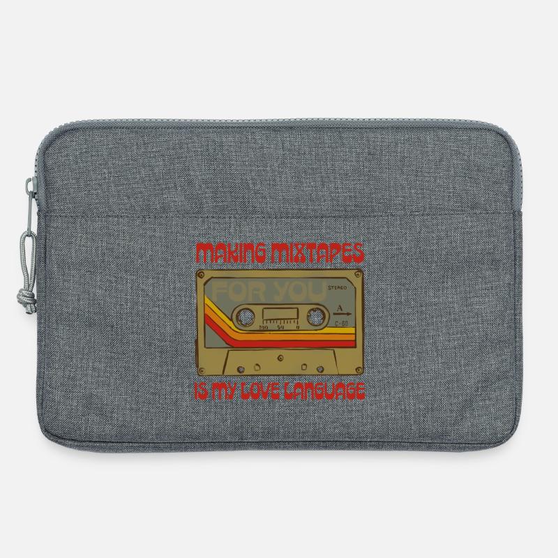 Mixtapes sind meine Liebessprache - Laptoptasche 13" - Grau meliert