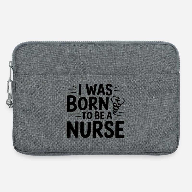 Ich wurde geboren, um Krankenschwester zu werden - Laptoptasche 13" - Grau meliert