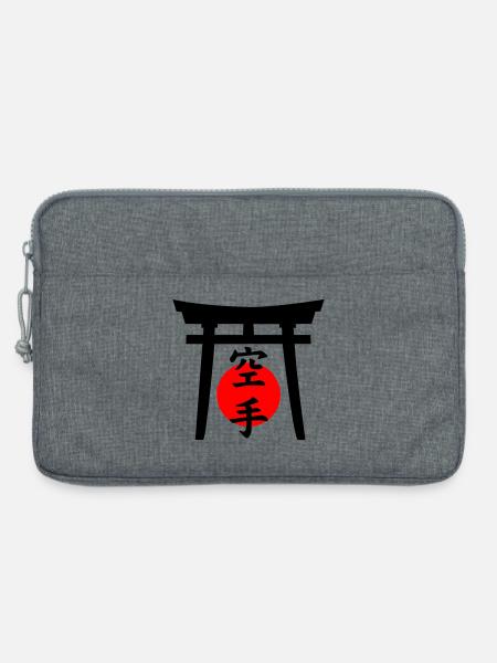 Karate Schriftzug - Laptoptasche 13" - Grau meliert