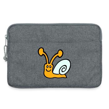 Snail Shell Cute Cute Happy Cool - Laptop bag 13" - heather grey - Front