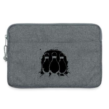 Bowling Grafik - Laptoptasche 13" - Grau meliert - Vorne