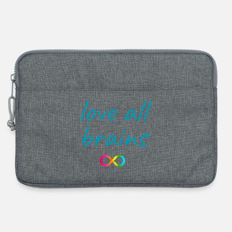 Love All Brains Infinity - Laptoptasche 13" - Grau meliert