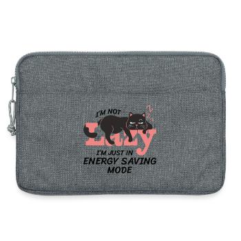 Je ne suis pas paresseux, je suis juste en mode économie d’énergie - Sacoche pour ordinateur portable 13 pouces - gris chiné - Devant