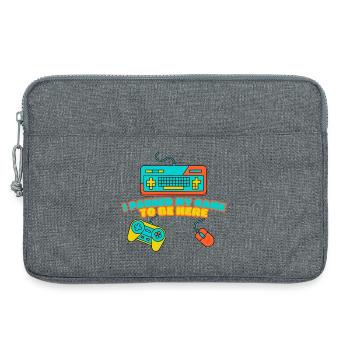 J’ai mis mon jeu en pause pour être ici – Funny Gamer Design - Sacoche pour ordinateur portable 13 pouces - gris chiné - Devant