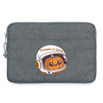 Weltraum-Astronaut Kürbis - Laptoptasche 13" - Grau meliert - Vorne
