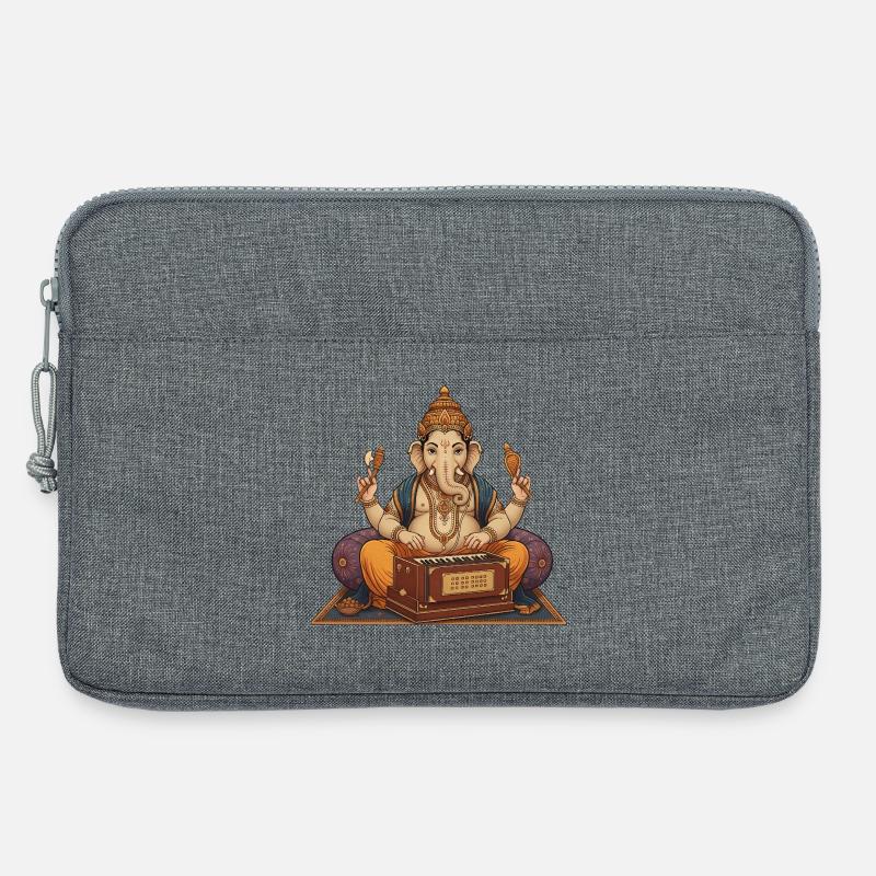 Ganesha Harmonium Kunst - Laptoptasche 13" - Grau meliert