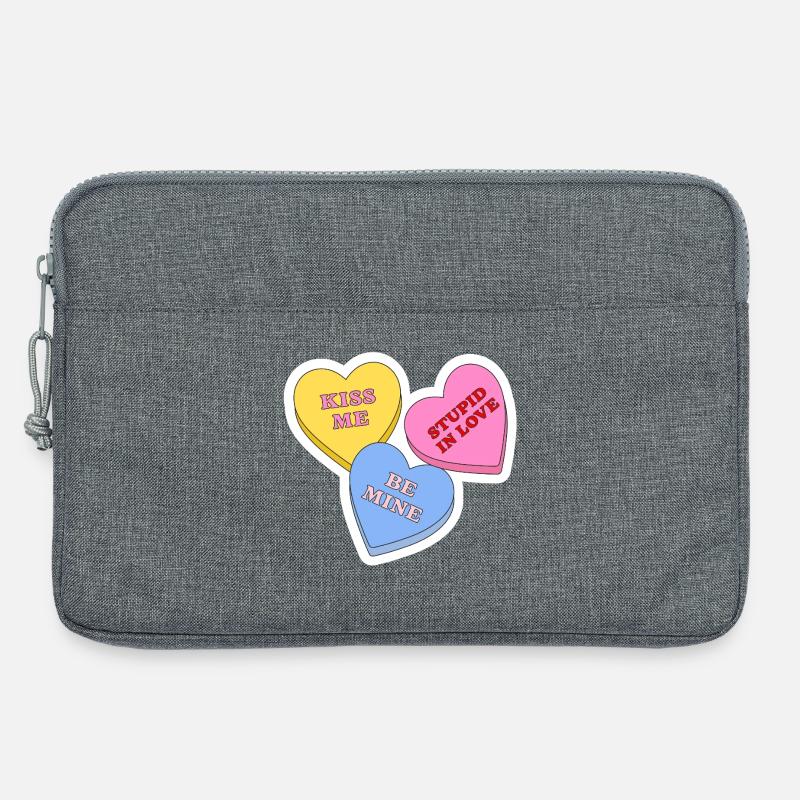 Candy-Hearts-Design - Laptoptasche 13" - Grau meliert