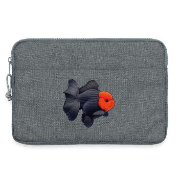Grade Black Oranda with Red Head HQ Goldfish - Laptoptasche 13" - Grau meliert - Vorne