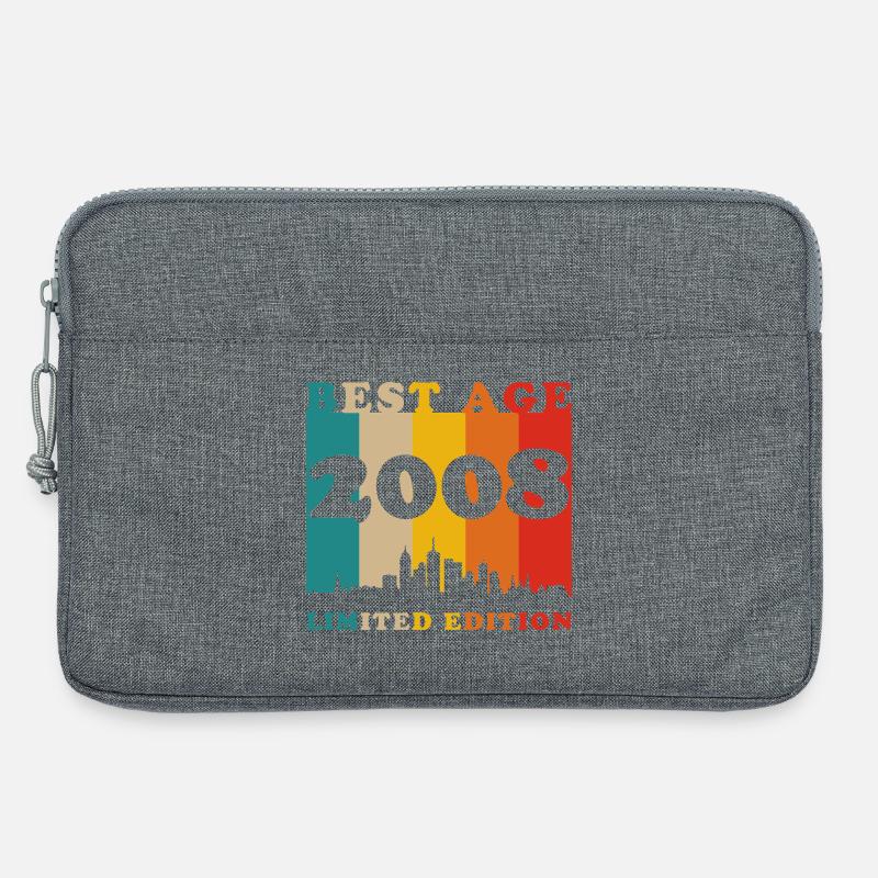 2008 Vintage Retro Geburtstagsgeschenk - Laptoptasche 13" - Grau meliert