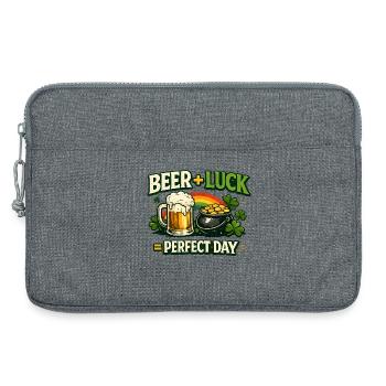 Bierglück Perfekter Tag - Laptoptasche 13" - Grau meliert - Vorne