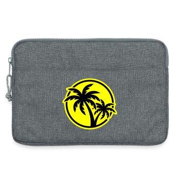 Plage symbole de Palm Tree - Sacoche pour ordinateur portable 13 pouces - gris chiné - Devant