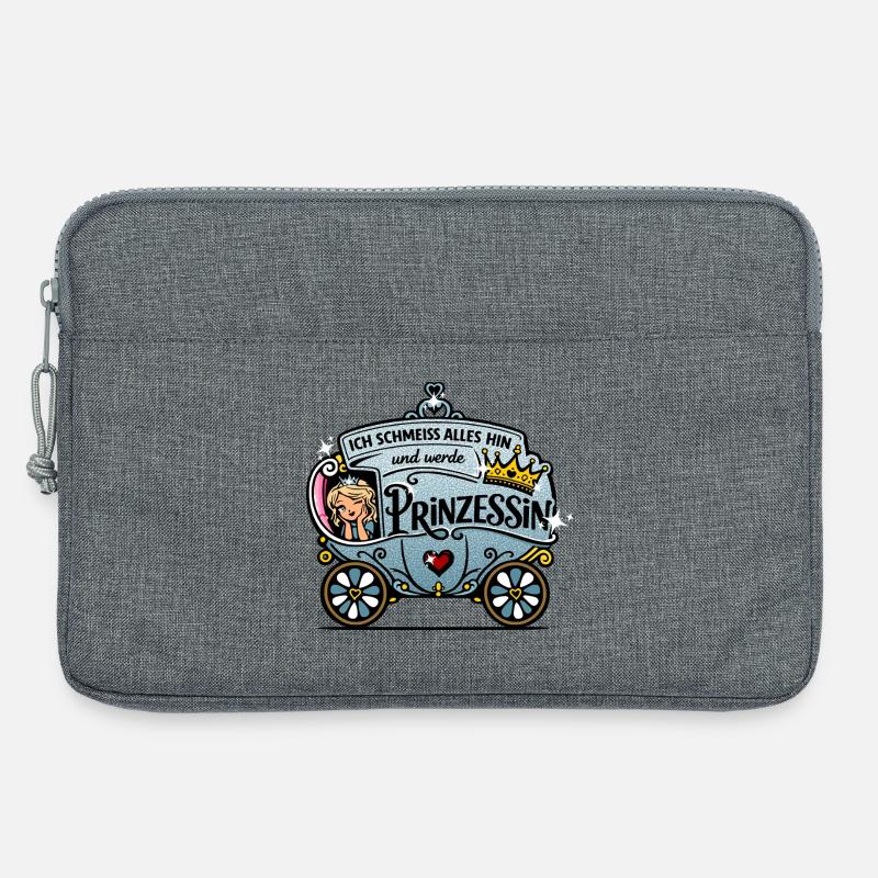 Ich werd Prinzessin Glitzerkutsche - Laptoptasche 13" - Grau meliert