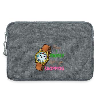Aventure shopping - Sacoche pour ordinateur portable 13 pouces - gris chiné - Devant