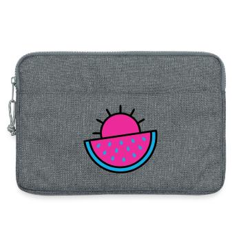 Watermelon Sun 90s Pop Art - Laptop bag 13" - heather grey - Front