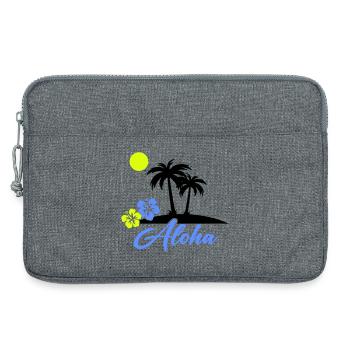 Aloha Hibiskus Neon Script - Laptoptasche 13" - Grau meliert - Vorne