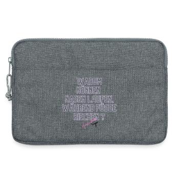 Warum Nasen Laufen, Füße Riechen - Laptoptasche 13" - Grau meliert - Vorne
