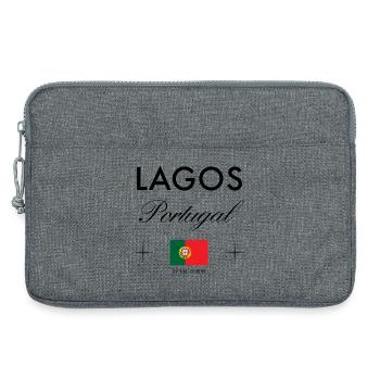 Lagos Portugal Coordinates Travel Souvenir - Laptop bag 13" - heather grey - Front