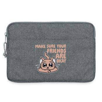 Make Sure Your Friends Are Okay Katze Kätzchen Süß - Laptoptasche 13" - Grau meliert - Vorne