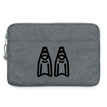 palmes de plongée - Sacoche pour ordinateur portable 13 pouces - gris chiné - Devant