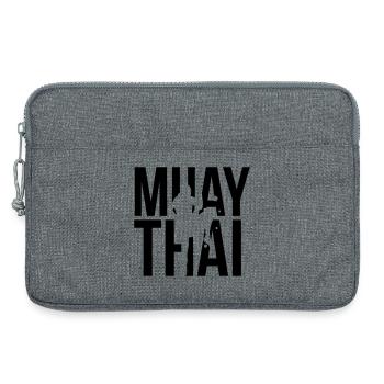 muay thai - Laptop bag 13" - heather grey - Front