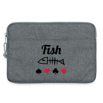 Poker : Fish - Laptoptasche 13" - Grau meliert - Vorne