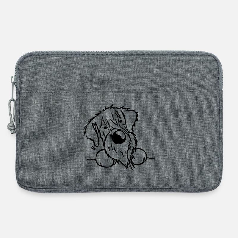 Neugieriger Schnauzer - Laptoptasche 13" - Grau meliert
