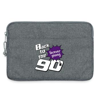 Fête des années 90 , Soirée à thème , pour toujours jeune (25) - Sacoche pour ordinateur portable 13 pouces - gris chiné - Devant