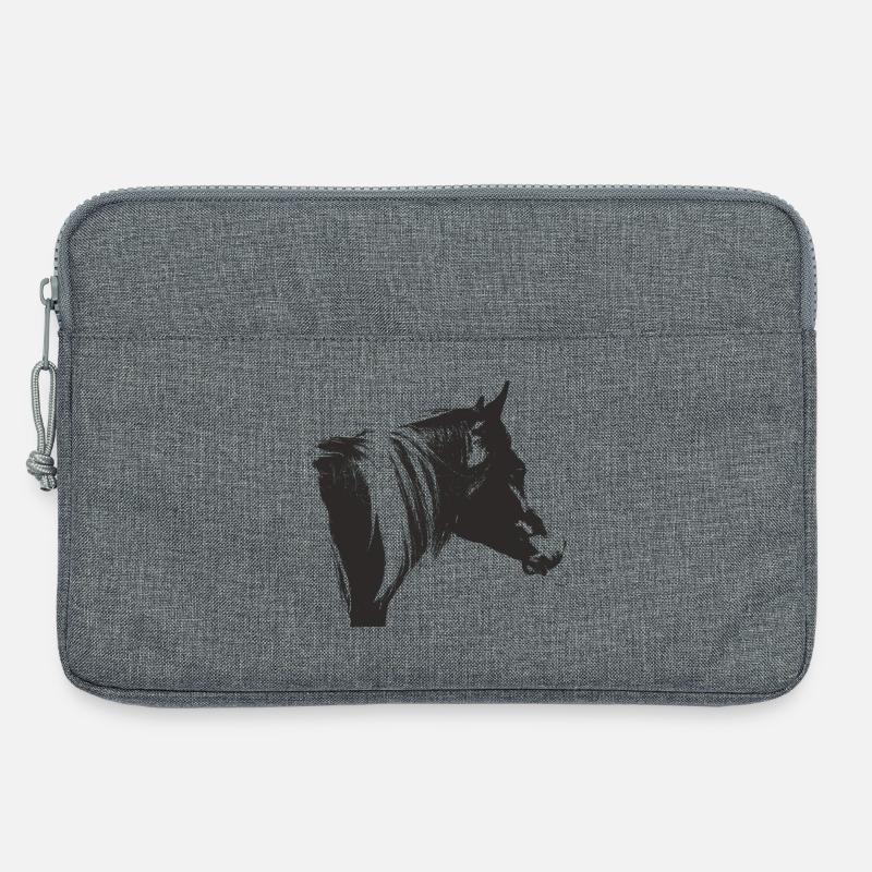 Lewitzer Schecke, Horse Schecke, Pinto Riding - Laptop bag 13" - heather grey