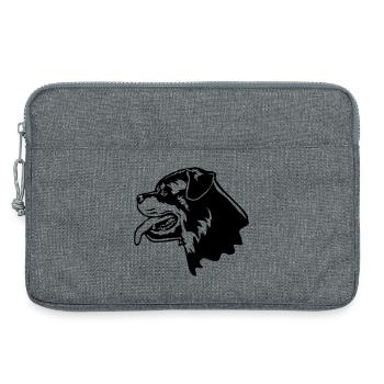 Rottweiler Kopf - Sacoche pour ordinateur portable 13 pouces - gris chiné - Devant