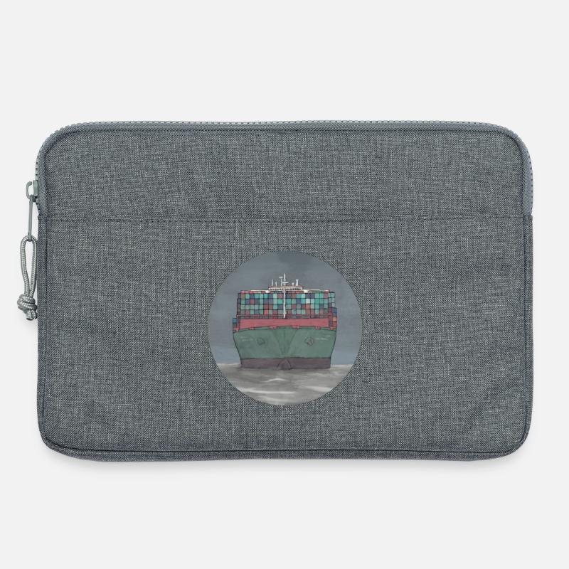Containerschiff - Laptoptasche 13" - Grau meliert
