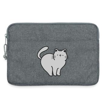 Katze Katzen - Laptoptasche 13" - Grau meliert - Vorne