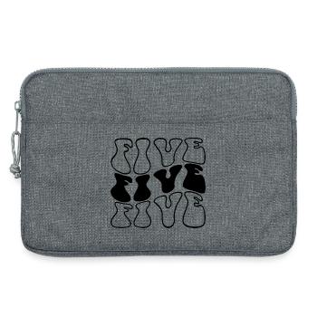 Fünf 5. Geburtstag Kinder Jungen Mädchen 5 Jahre alt - Laptoptasche 13" - Grau meliert - Vorne