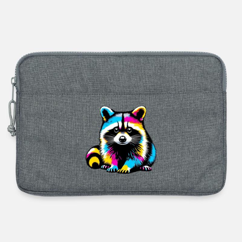 Waschbär - Laptoptasche 13" - Grau meliert