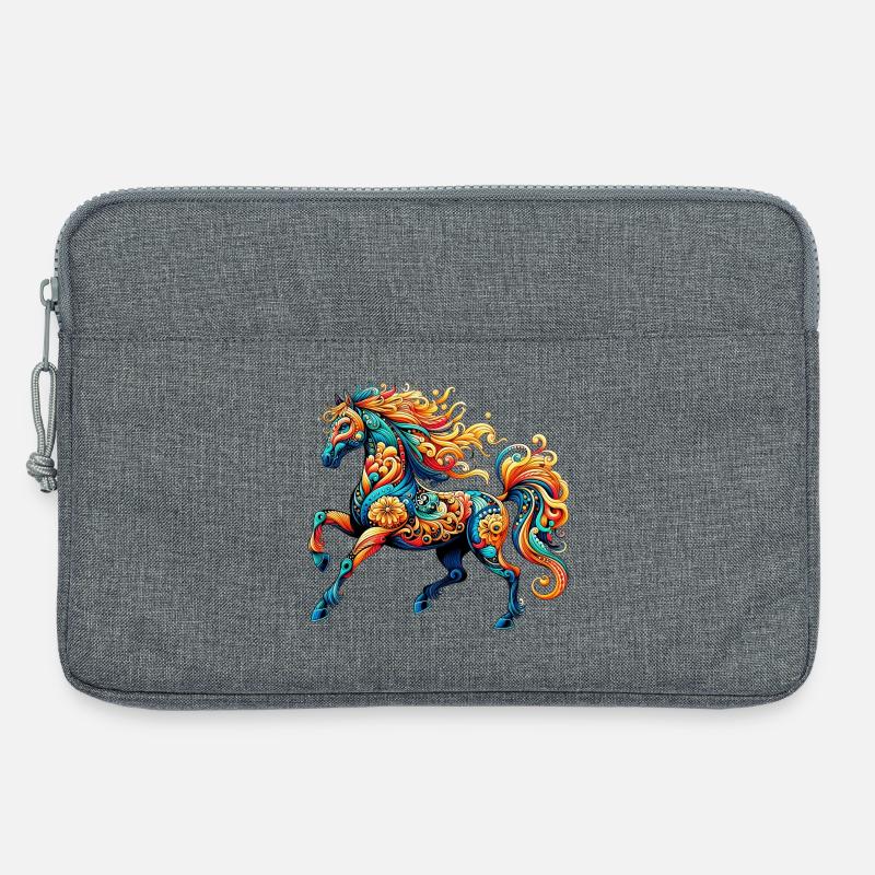 Pferd - Laptoptasche 13" - Grau meliert