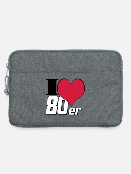 80er Party Retro Fun , Motto Party Shirt 80er (25) - Laptoptasche 13" - Grau meliert