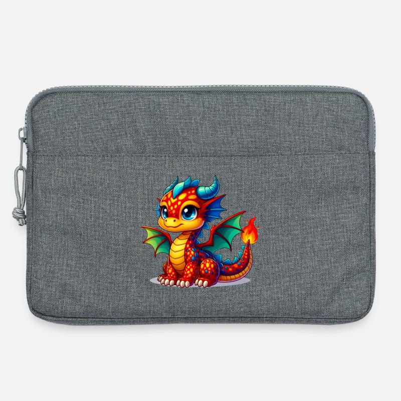 Drache - Laptoptasche 13" - Grau meliert