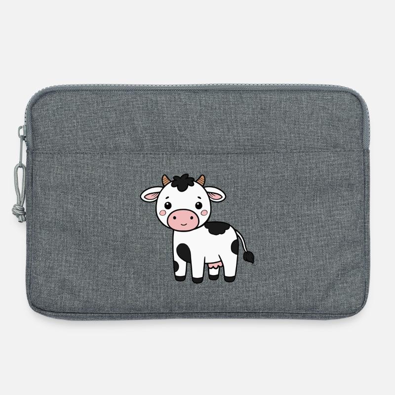 Kuh Kühe - Laptoptasche 13" - Grau meliert