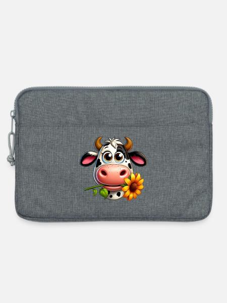 Kuh - Laptoptasche 13" - Grau meliert