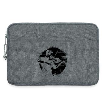 Violinist Drawing - Laptop bag 13" - heather grey - Front