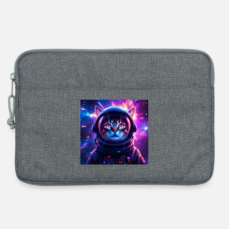 Space Cat - Laptoptasche 13" - Grau meliert