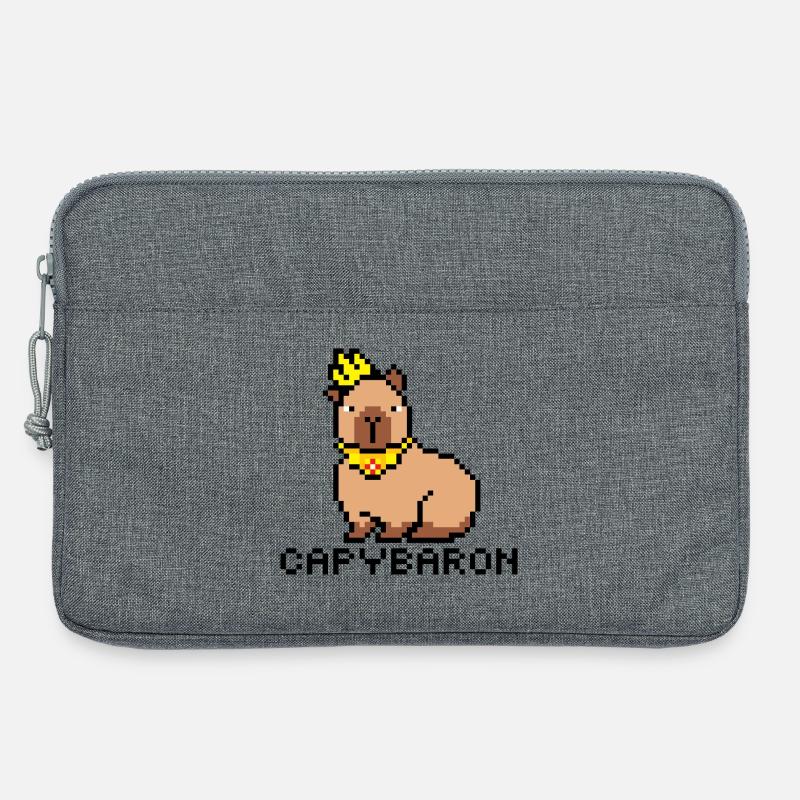 capybaron pixelart - Laptop bag 13" - heather grey