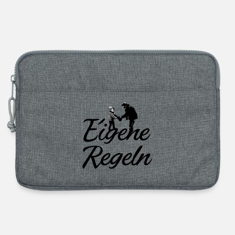 Vater und Kind Silhouette - Laptoptasche 13" - Grau meliert