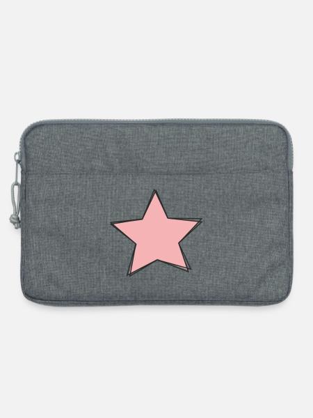 Rosa Stern Design - Laptoptasche 13" - Grau meliert